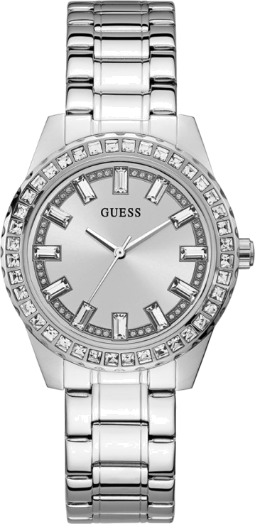 Montre Femme Guess Sparkler GW0111L1 bracelet argent en acier boitier orné de strass