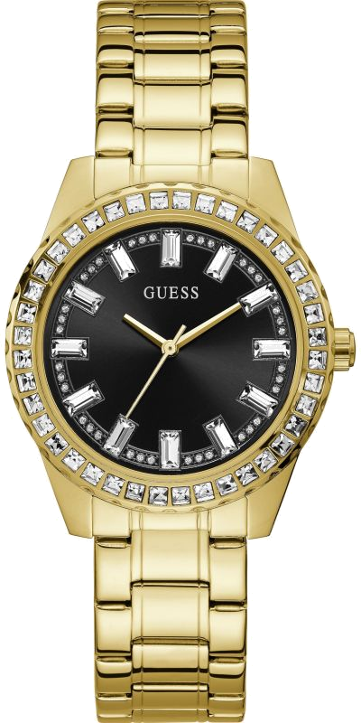 Montre Femme Guess Sparkler GW0111L2 Acier Doré Cadran Noir Cristaux