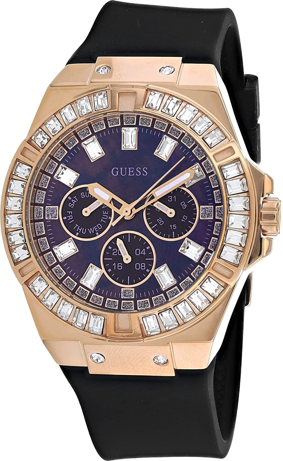 Montre Guess Venus GW0118L2 bracelet silicone noir