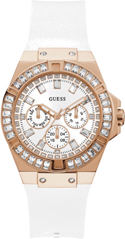 Montre Femme Guess Venus GW0118L4 Acier et Silicone Blanc avec Cristaux