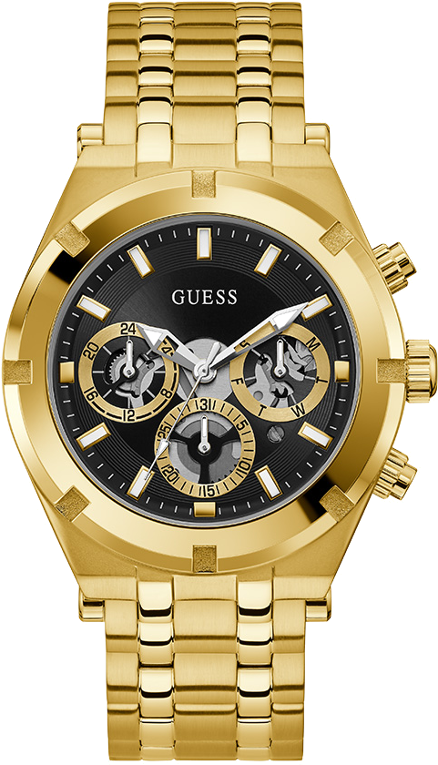 Montre Guess GW0260G2 en Acier Doré avec Cadran Noir 44mm