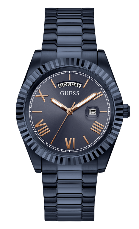 Montre Homme Guess Connoisseur GW0265G9 bracelet acier bleu cadran bleu