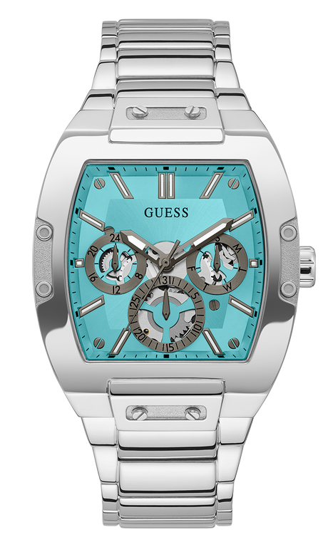 Montre Guess GW0456G4 Phoenix en Acier Argenté et Cadran Turquoise