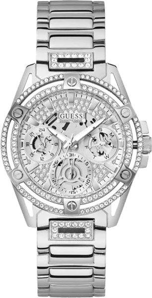 Montre femme Guess Queen GW0464L1 en acier argenté cadran orné de cristaux