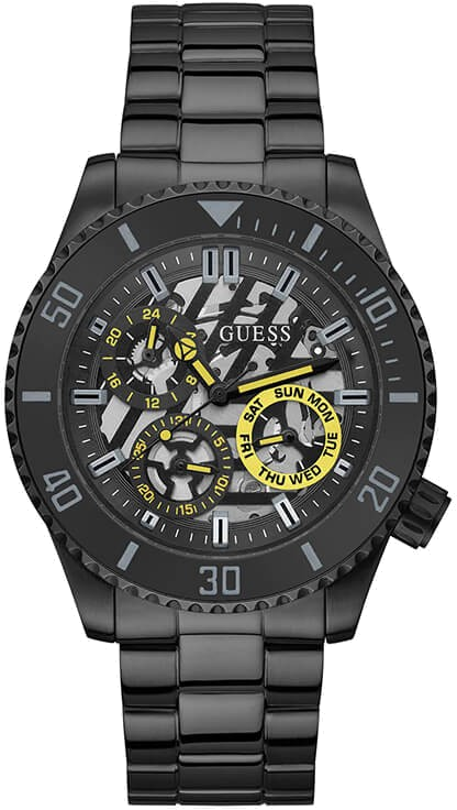 Montre Guess Axle GW0488G3 Multifonction en acier noir