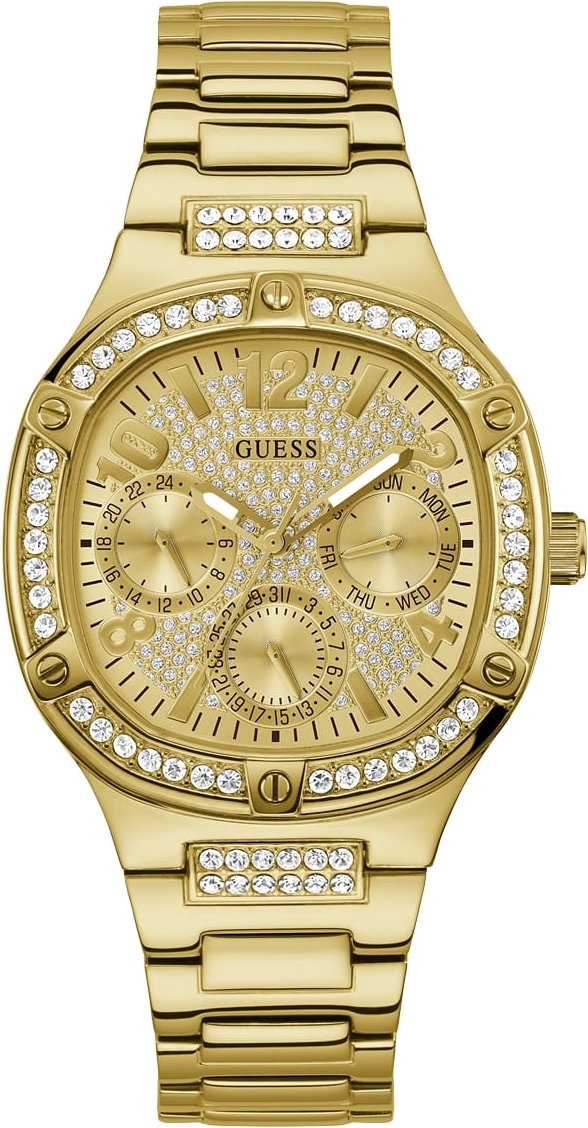 Montre Guess Duchess GW0558L2 multifonction en acier doré jaune