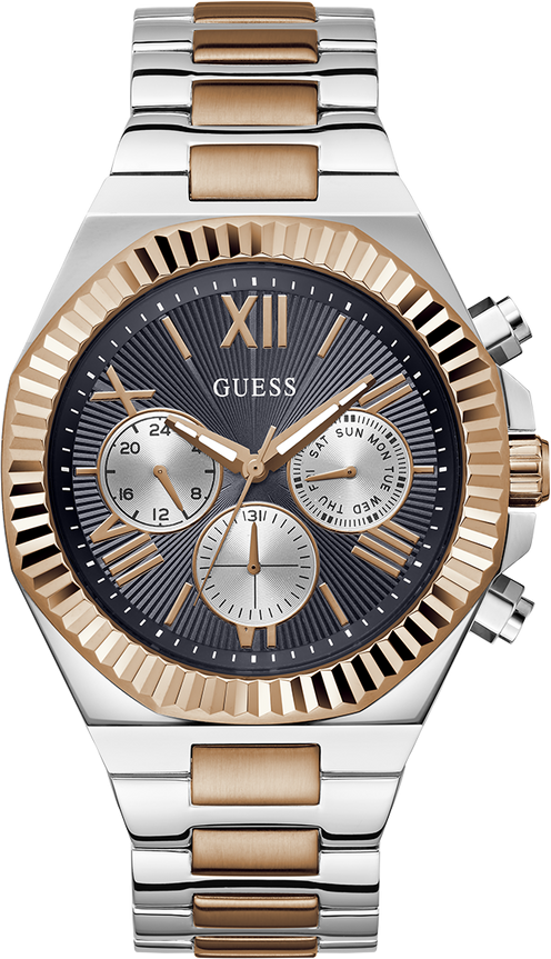 Montre Homme Guess GW0703G4 Equity Acier Bicolore et Cadran Anthracite