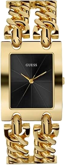 Montre Femme Guess U1117L5 Heavy Metal cadran noir bracelet en chaine G-Link