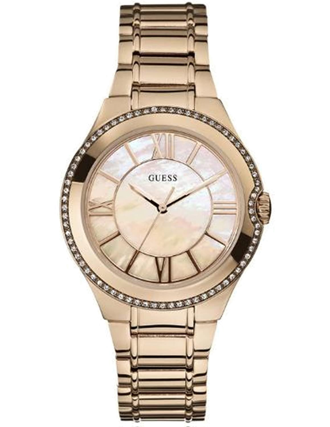 Montre Femme Guess U15503L1 Cadran Nacre et Bracelet Acier Rose Gold