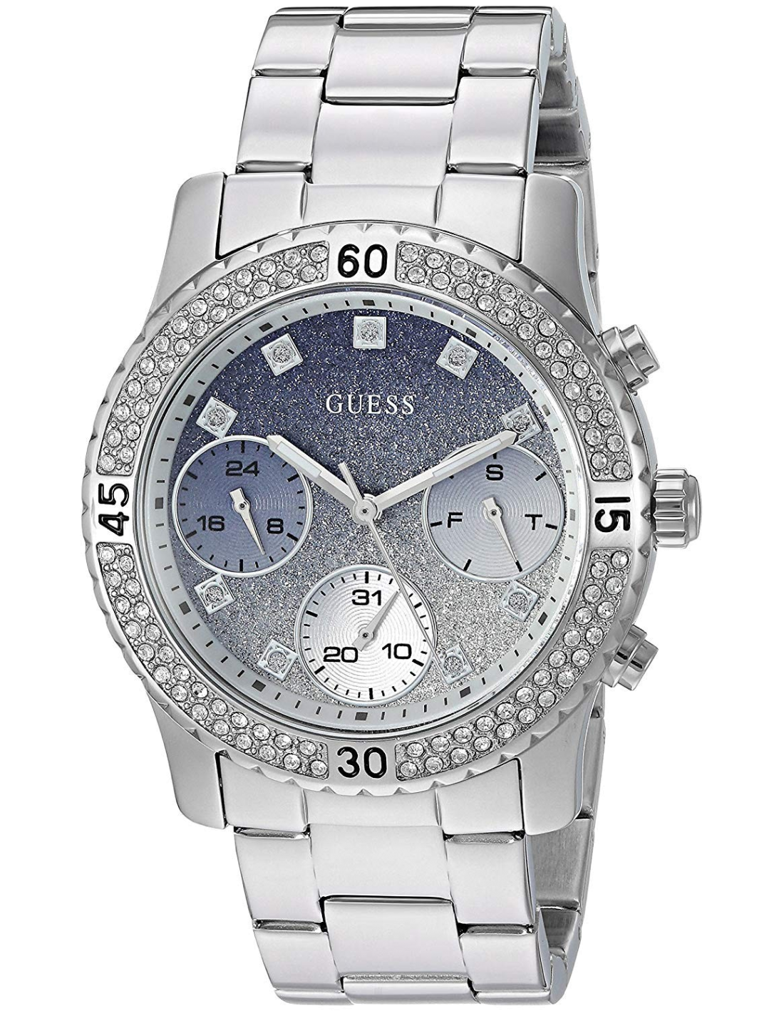 Montre Femme Confetti W0774L6 cadran poudre de cristaux bracelet acier