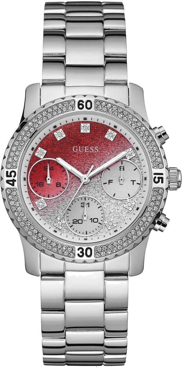 Montre Femme Guess Confetti W0774L7 Acier Argenté et Lunette Sertie de Strass