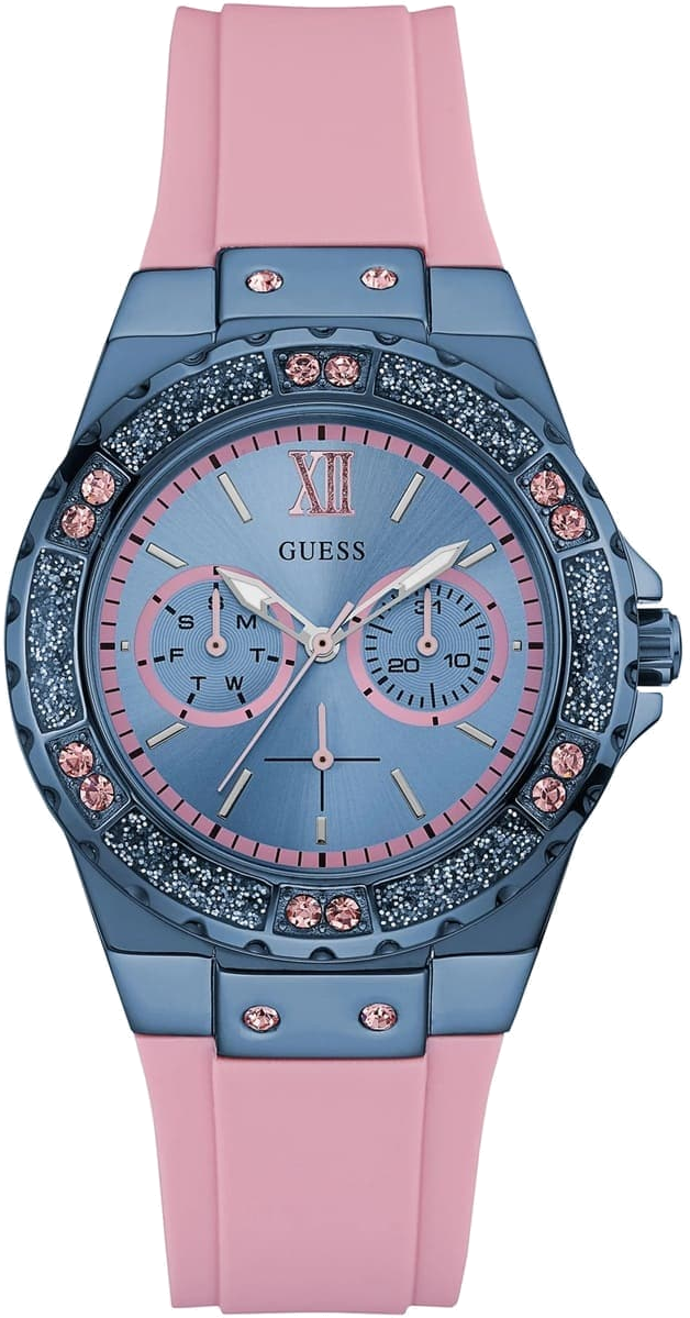 Montre Femme Guess Limelight W0775L5 Acier Doré Rose et Cristaux