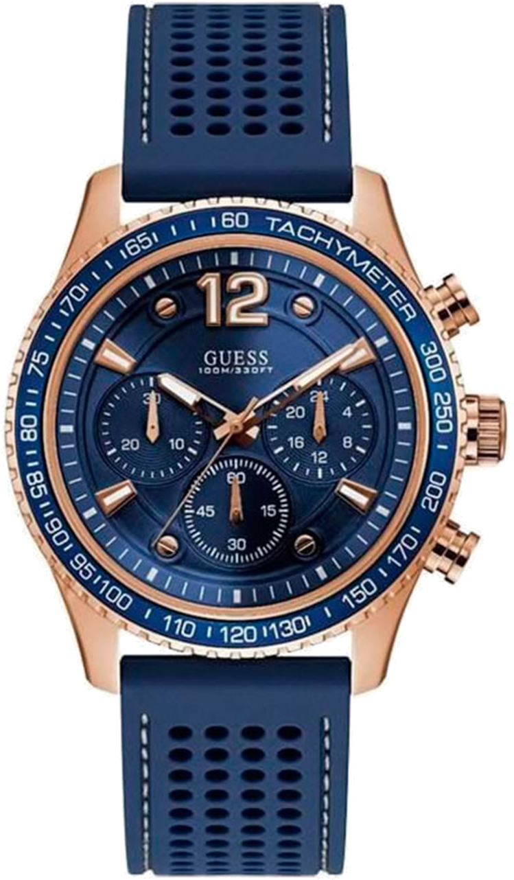 Montre Homme Guess Fleet Sport W0971G3 Cadran bleu bracelet en silicone