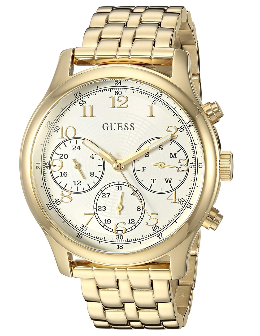 Montre Femme Guess Taylor bracelet en acier doré