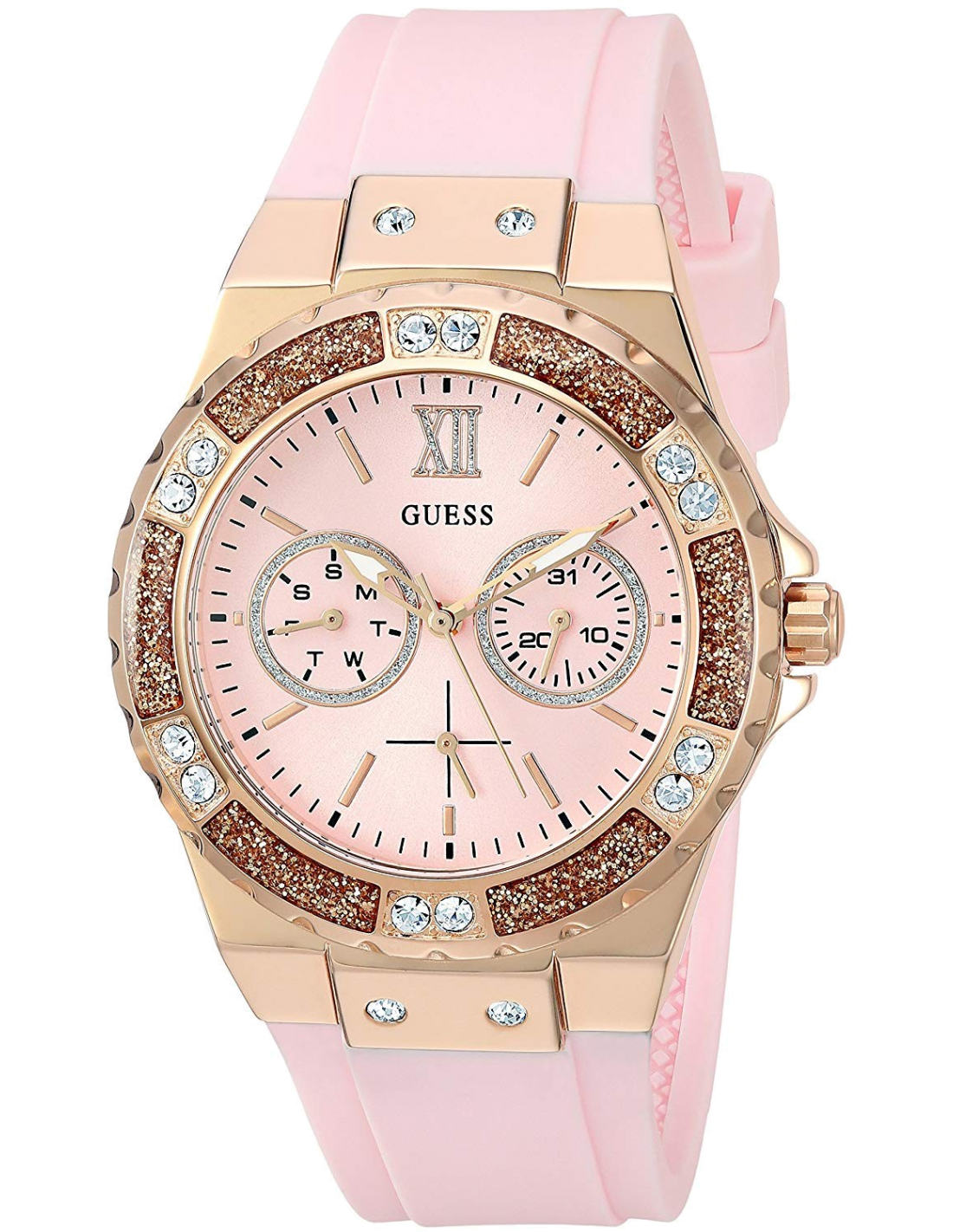 Montre Guess Limelight W1053L3 bracelet en silicone rose
