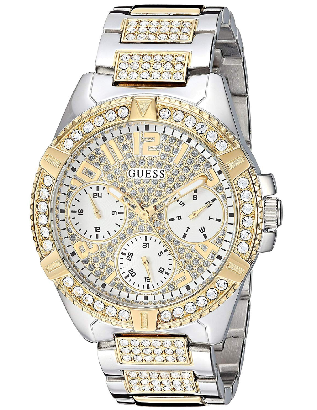 Montre Femme Guess W1156L5 Lady Frontier Acier Argenté et Cristaux
