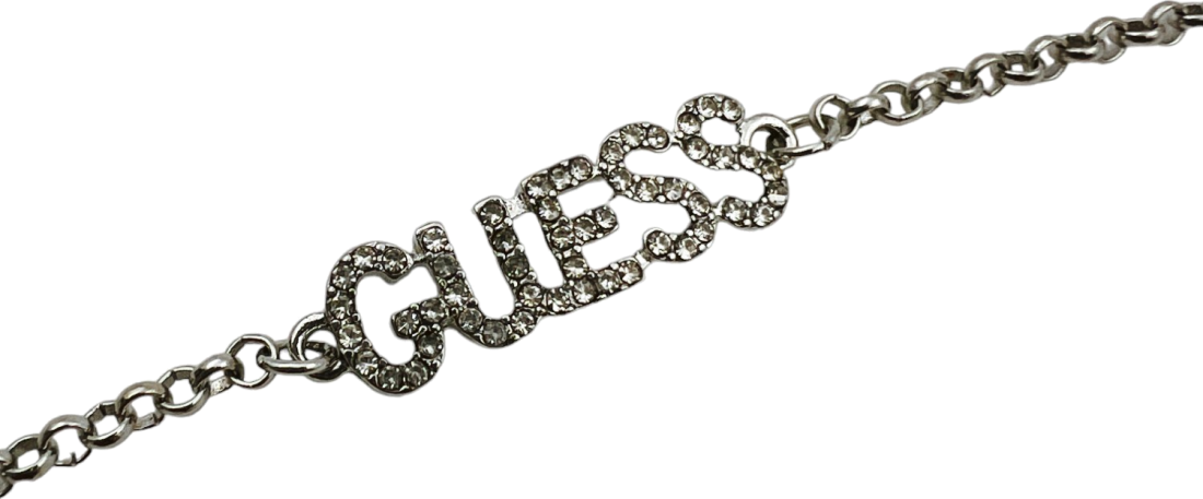 Bracelet Guess 109800 en métal argenté pour femme, ajustable et serti de cristaux vue 2