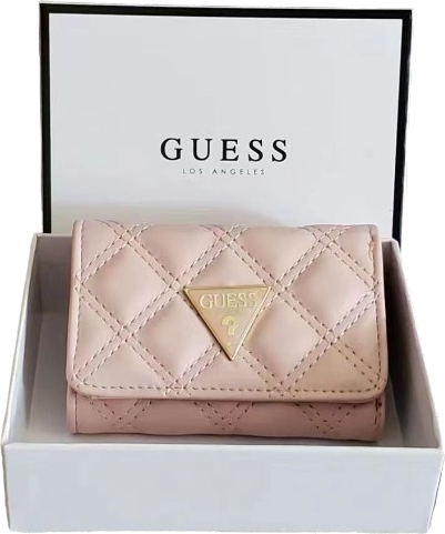 Portefeuille Guess pour femme, référence 109830, en simili cuir rose vue 3