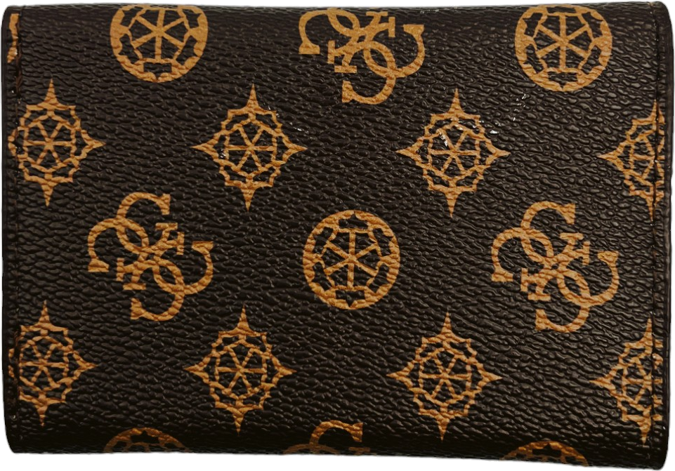 Portefeuille Guess 109835 pour femme en simili cuir marron à logo vue 2