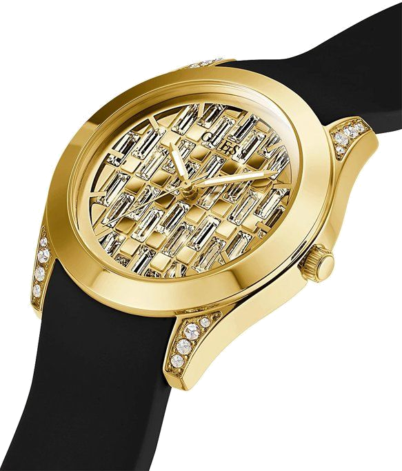 Montre Guess Clarity GW0109L1 Bracelet en silicone noir vue 2