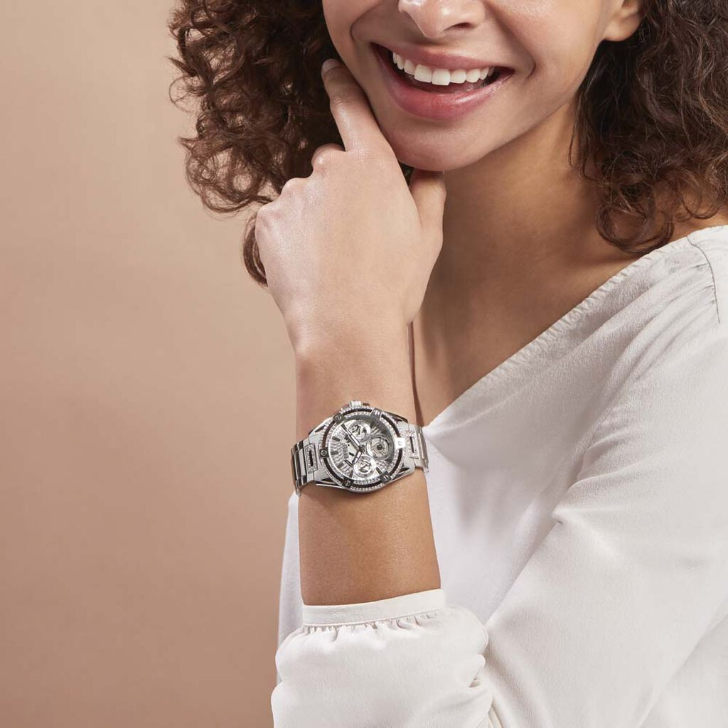 Montre Femme Guess Queen GW0464L1 - Acier Argenté & Cadran à Cristaux vue 4