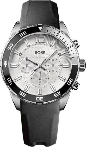 Montre Hugo Boss 1512805 Boîtier Noir 44mm et Bracelet Caoutchouc