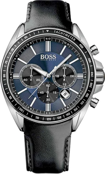Montre Hugo Boss 1513077 bracelet cuir noir sport