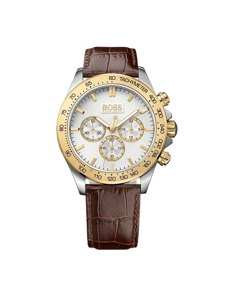 Montre Hugo Boss 1513174 Bracelet Cuir Marron Ikon