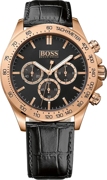 Montre Hugo Boss 1513179 Chronomètre avec Bracelet en Cuir Noir