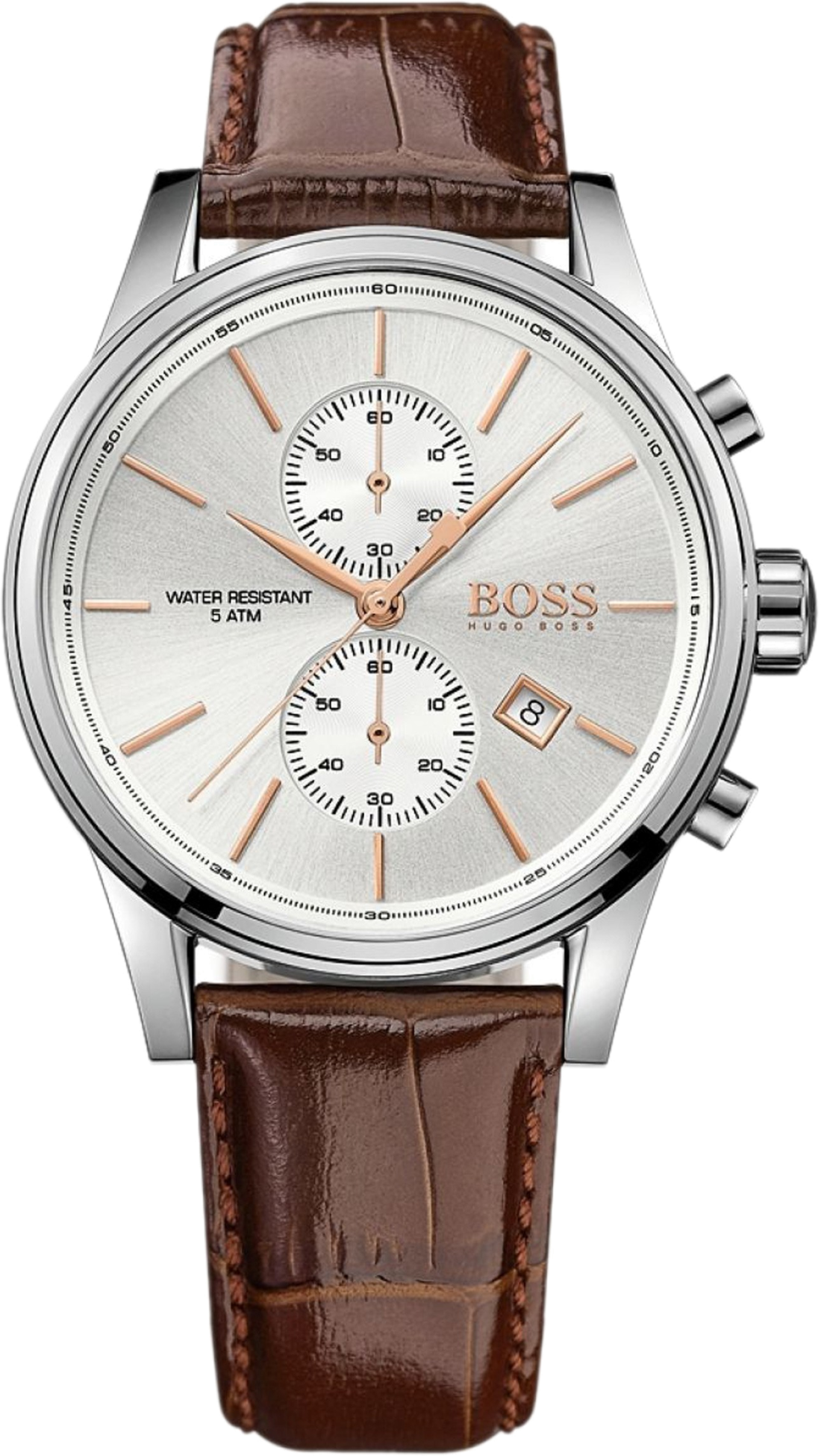 Montre Hugo Boss 1513280 Cadran Gris et Bracelet Cuir Marron