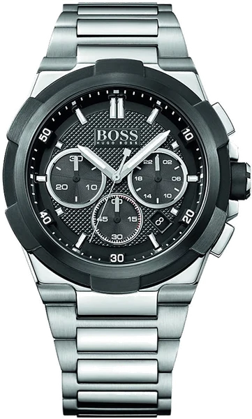 Montre Hugo Boss 1513359 en Acier Inoxydable Argenté et Cadran Noir