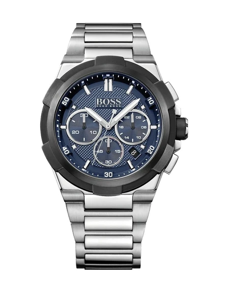 Montre Hugo Boss 1513360 Chronographe en Acier et Cadran Bleu