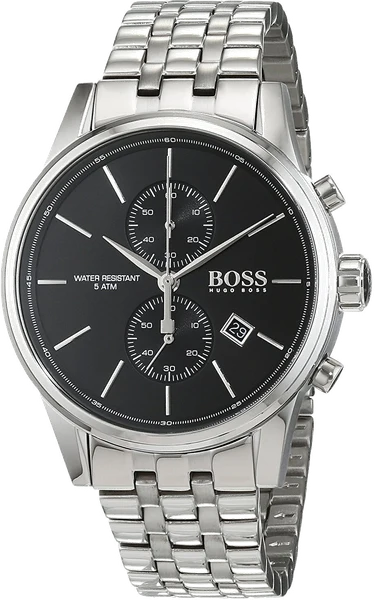 Montre Homme Hugo Boss 1513383 en Acier Argenté et Cadran Noir
