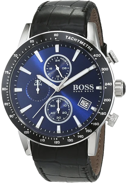 Montre Hugo Boss 1513391 Chronographe en Acier et Cadran Bleu Profond