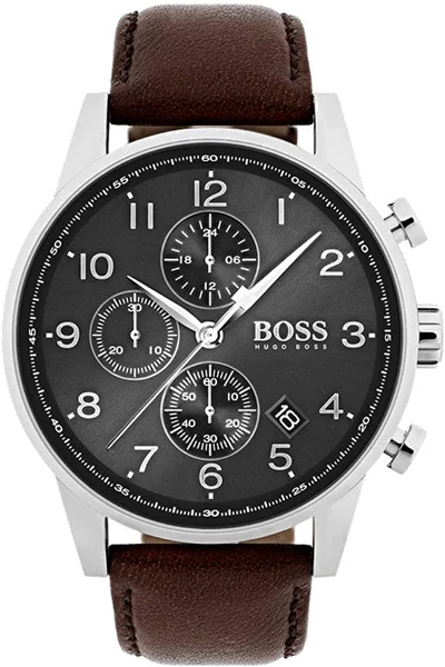 Montre Hugo Boss 1513494 Navigator Chronographe Cuir Marron