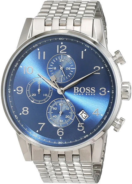 Montre Hugo Boss 1513498 Chronographe en Acier Cadran Bleu Électrique