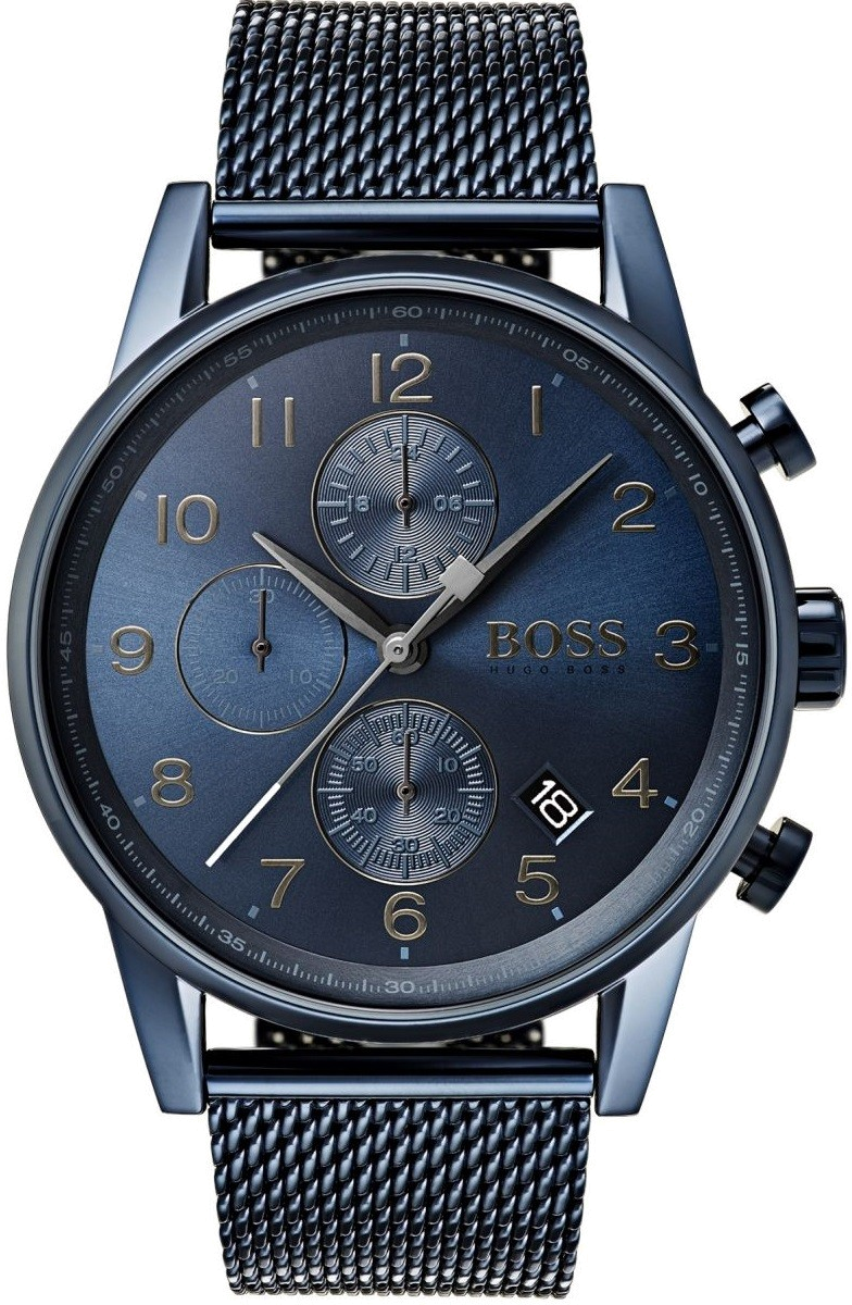 Montre Hugo Boss 1513538 Cadran Bleu Nuit et Bracelet Maille Milanaise