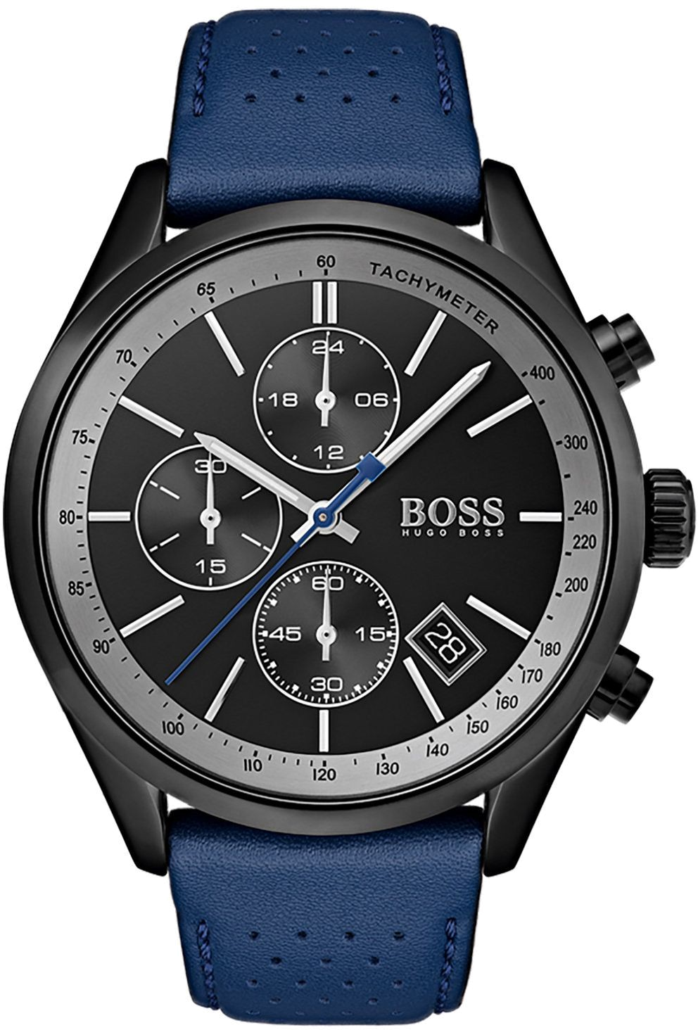Montre Hugo Boss 1513563 Grand Prix Chronographe en Acier et Silicone Bleu