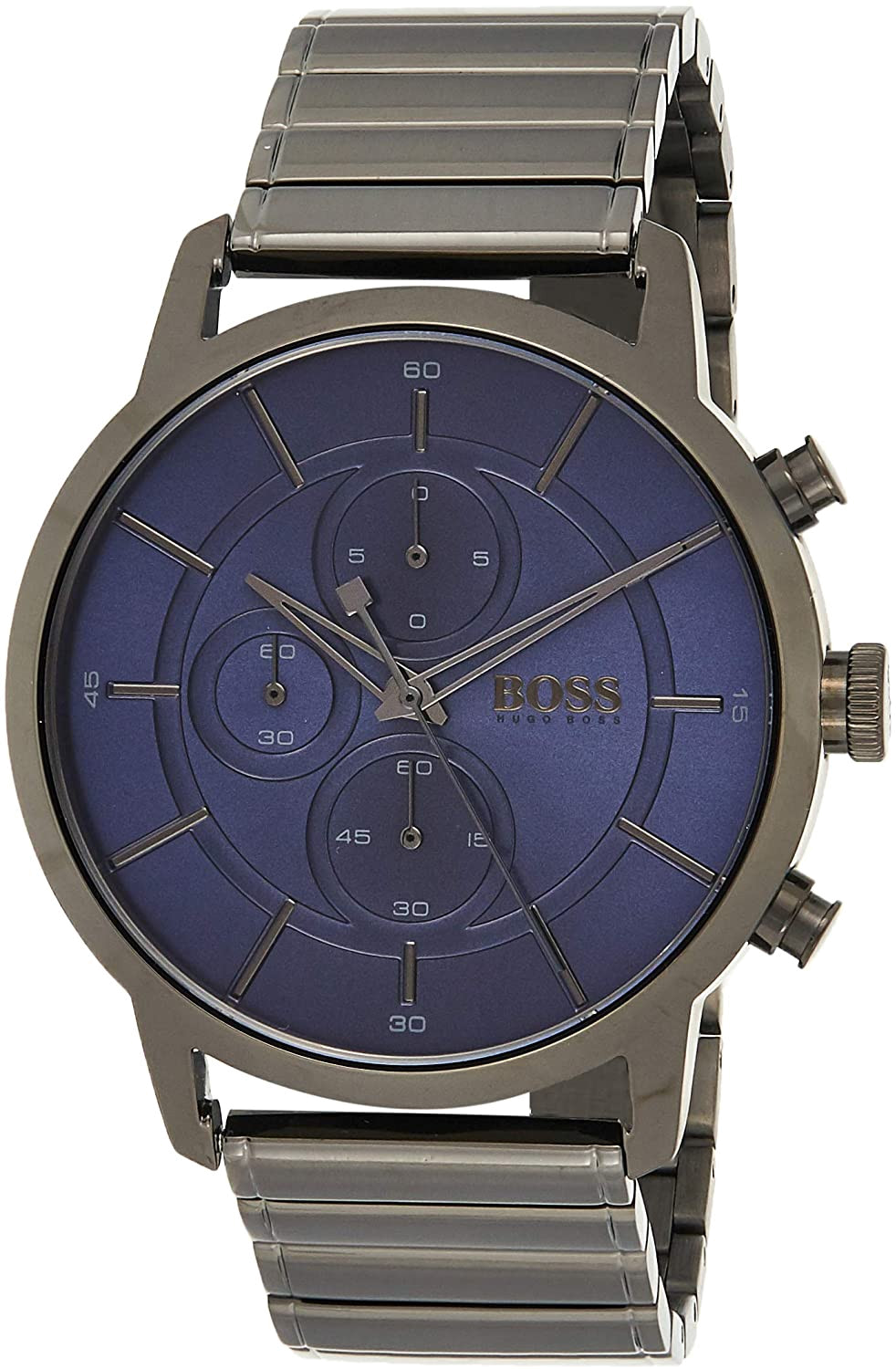 Montre Hugo Boss 1513574 Architectural Acier Gris et Cadran Bleu