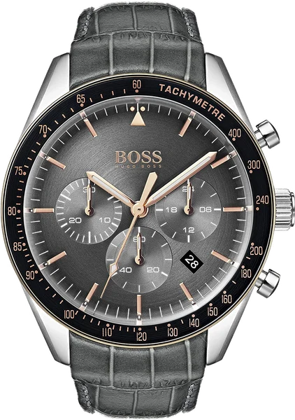 Montre Hugo Boss 1513628 Chronographe en Cuir Gris Anthracite