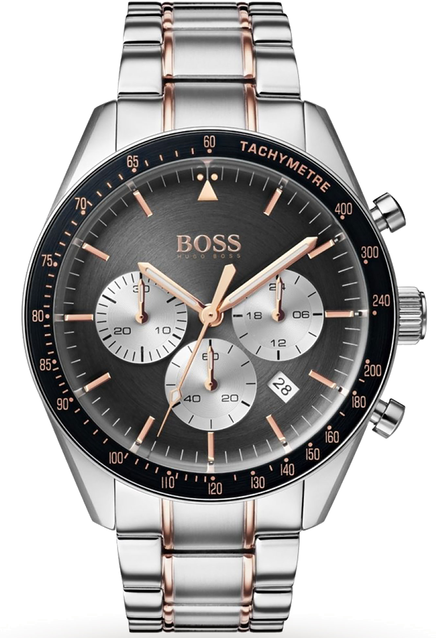 Hugo Boss 1513634 montrant le cadran noir — Montres Outlet