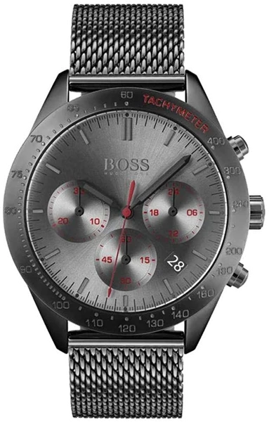 Montre Hugo Boss 1513637 Chronographe Gris Anthracite en Acier