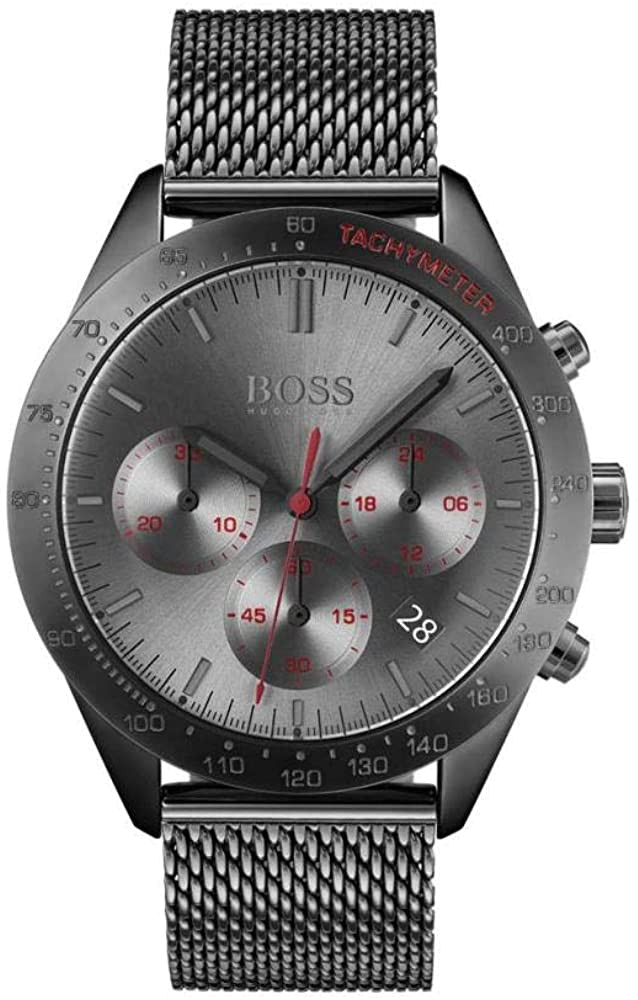 Montre Hugo Boss 1513637 Chronographe Gris Anthracite en Acier