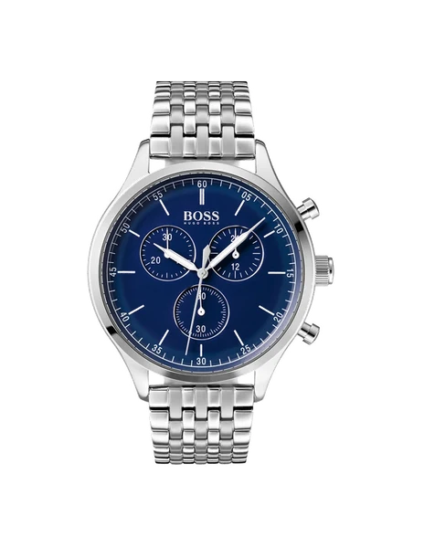 Montre Hugo Boss 1513653 Chronographe avec Cadran en Émail Bleu
