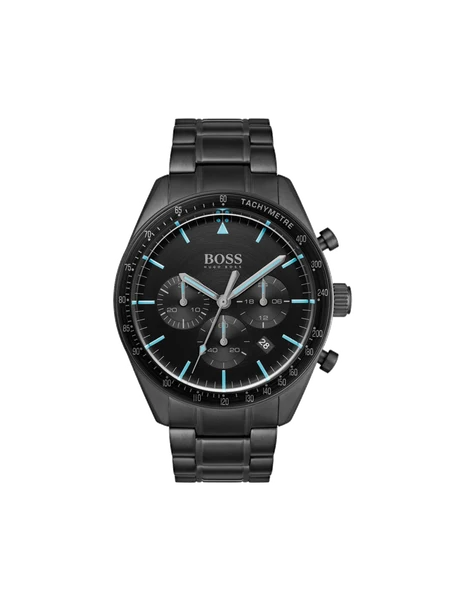 Montre Homme Hugo Boss Trophy Black 1513675 chronographe noir en acier inoxydable