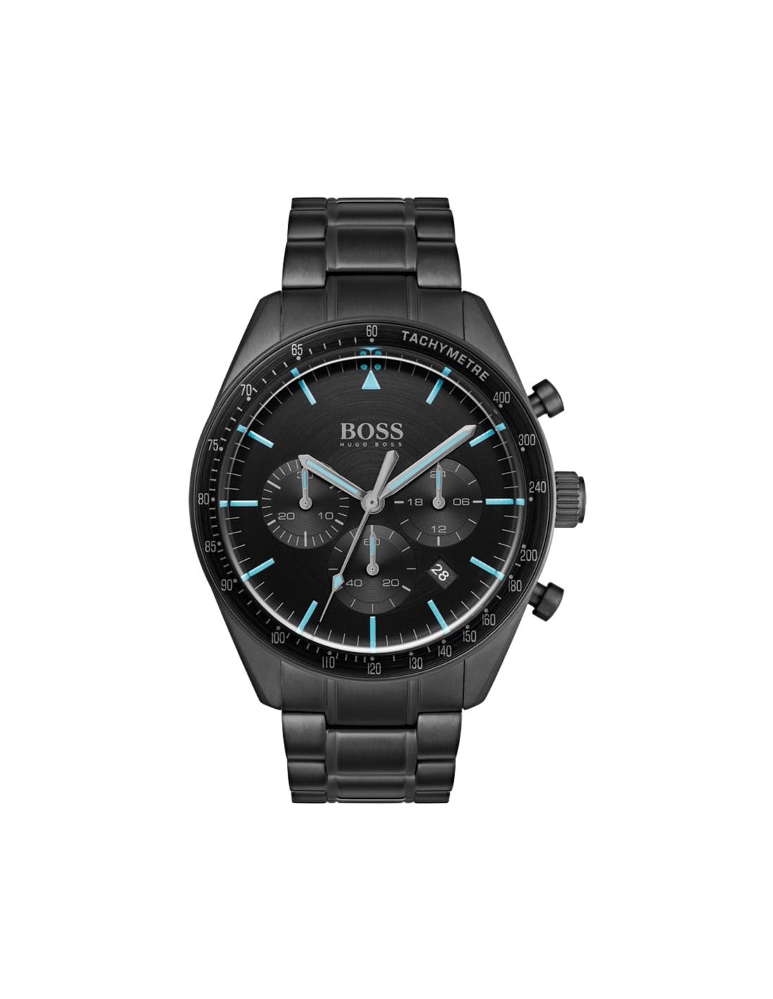 Montre Homme Hugo Boss Trophy Black 1513675 chronographe noir en acier inoxydable