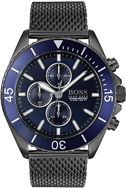 Montre Homme Hugo Boss 1513702 Edition Ocean en maille milanaise noire