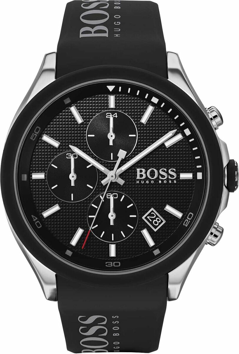 Montre Hugo Boss 1513716 Velocity Chronomètre Sport en Silicone Noir