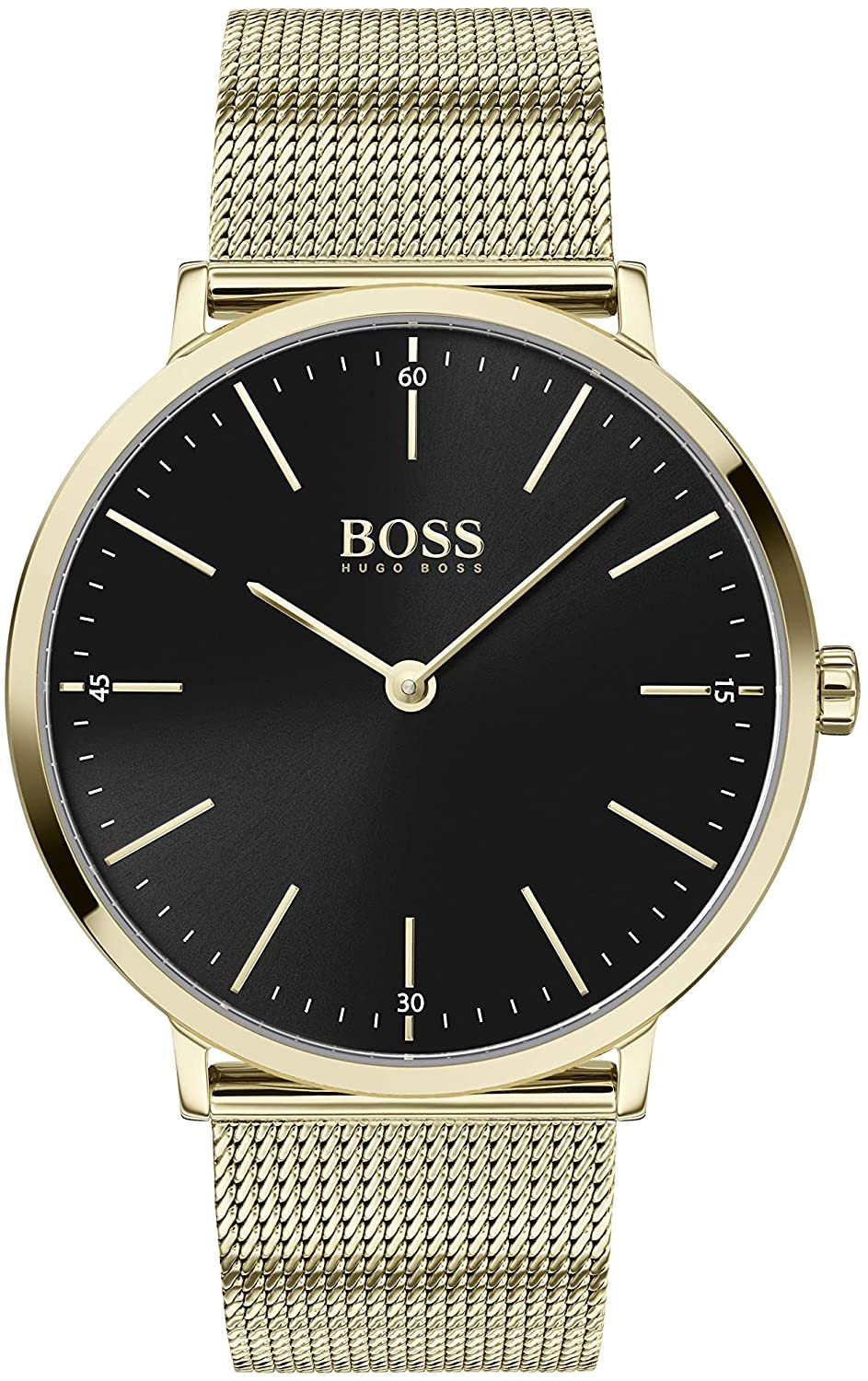 Montre Hugo Boss 1513735 en Acier Doré avec Bracelet Maille Milanaise