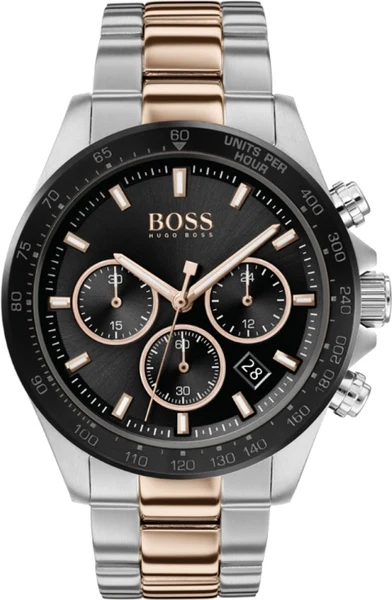 Montre Hugo Boss Hero 1513757 chronomètre acier bicolore or rose / argent